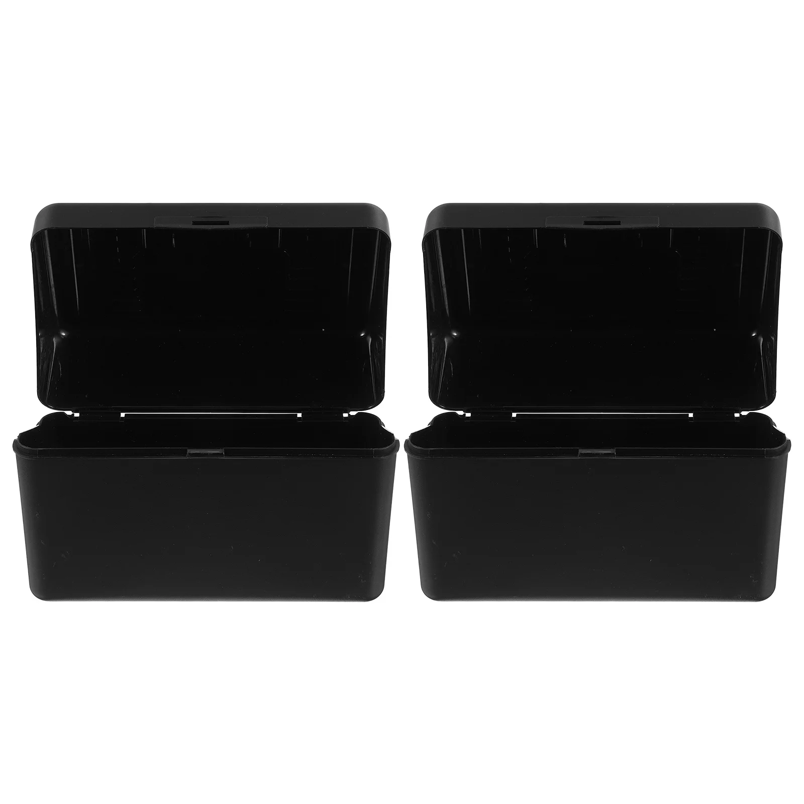 1 Set Desktop Notecard Storage Box 5.7X3.5X3.1Inch Plastic Index Card Organizer With Locking Lid Compact Flashcard Holder For
