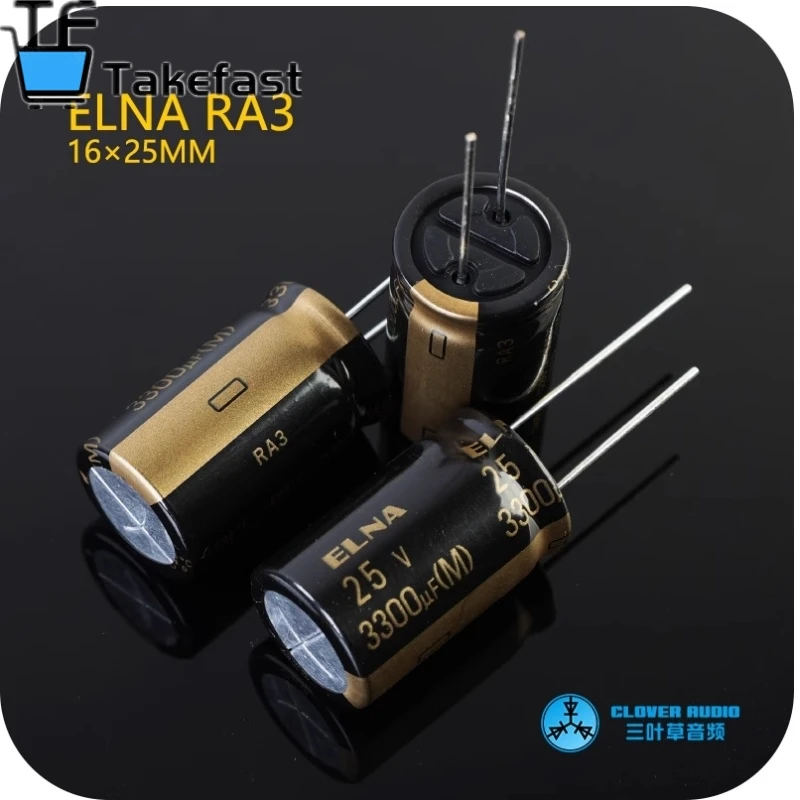 Original Japanese ELNA RA3 25v 3300uF 25V3300UF imported audio fever electrolytic capacitor 16 * 25mm 16X25mm