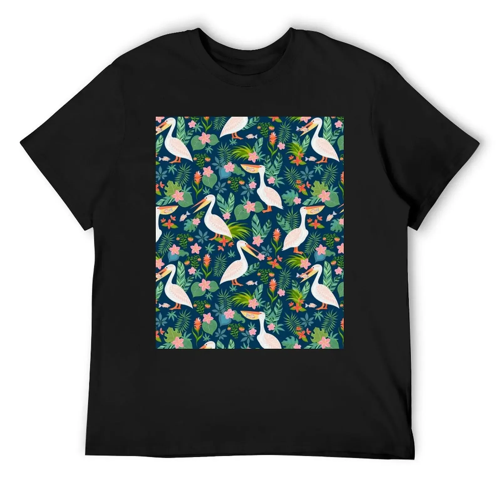 

Floral Pelican T-Shirt Blouse basketball graphic tees shirts men