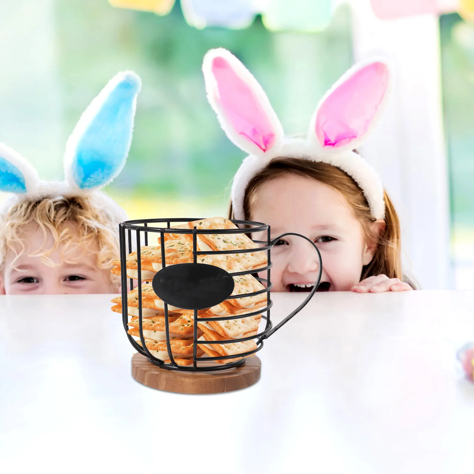 

Stable Organizer Storage Basket Metal Coffee Capsules Holder Large Capacity Fruits Snacks Container