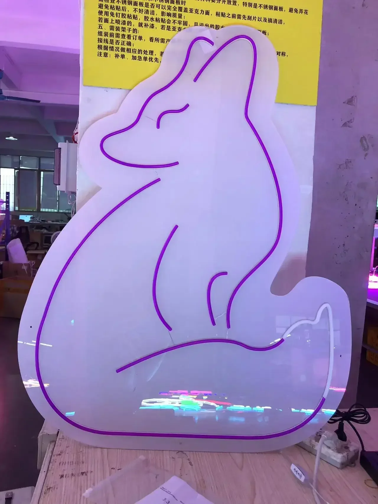 Fox Neon Signs para Bar Club e Sala de Jogos, LED Night Light, Art Decoration Wall, Quarto, Christmas Party Decor, Teen Lamp, Lâmpadas para animais