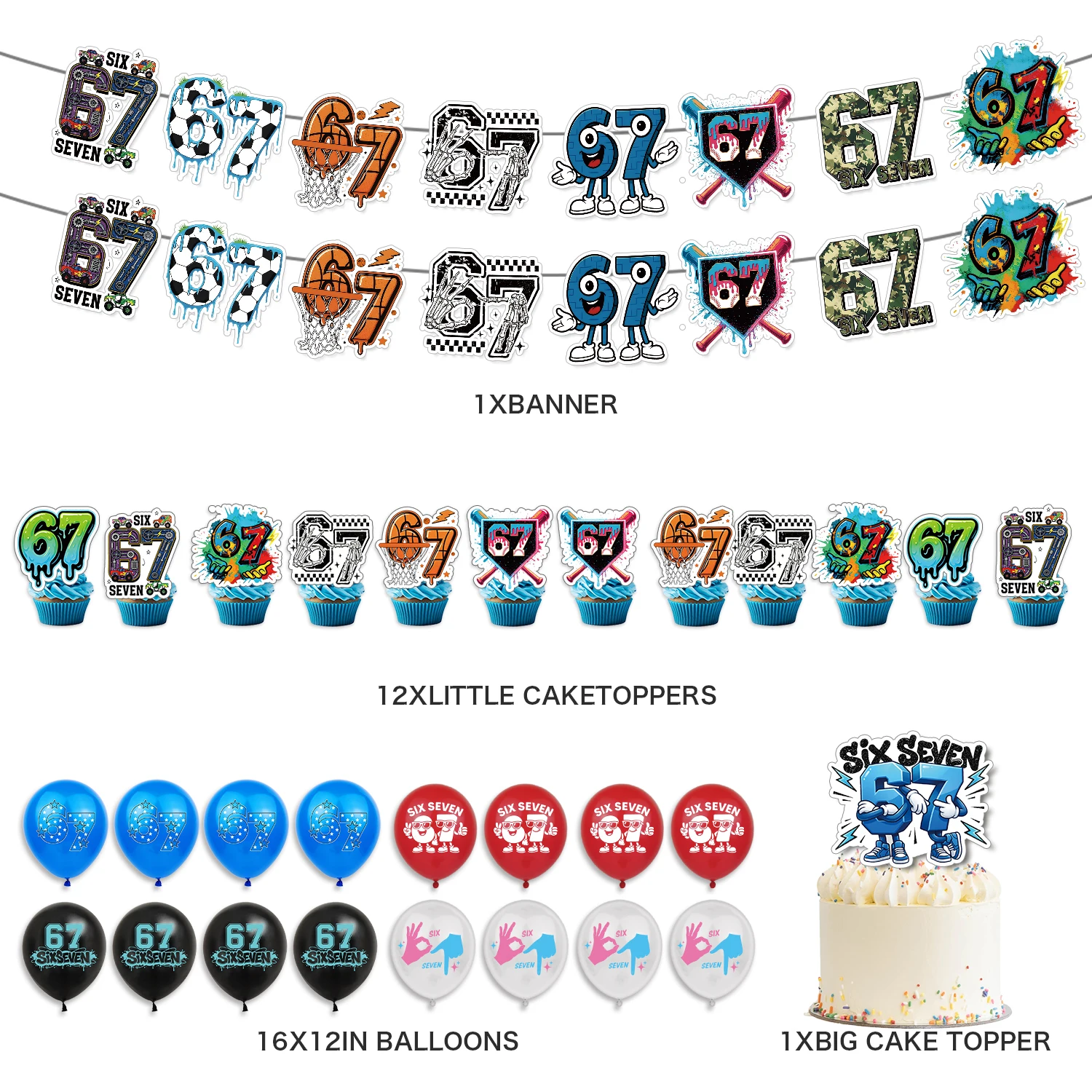 Lot de 12 pièces : Décoration - Party Supplies avis et prix