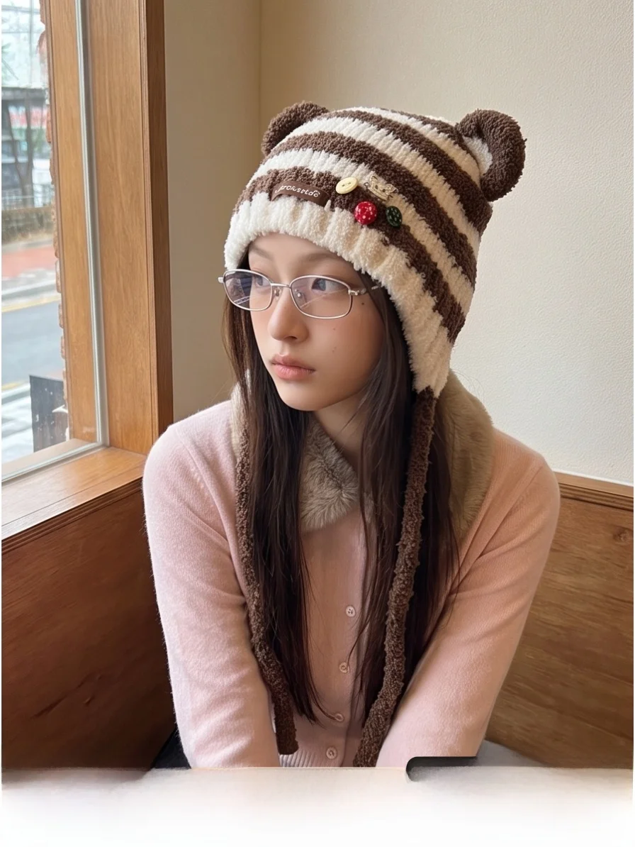 thickened-winter-hat-women's-style-ear-protection-cap-warm-cold-resistant-face-slimming-suitable-for-round-square-faces