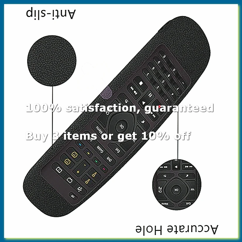 Remote Control Case for Harmony Companion Remote Control Case Shockproof and Washable Silicone Case Black-A25R