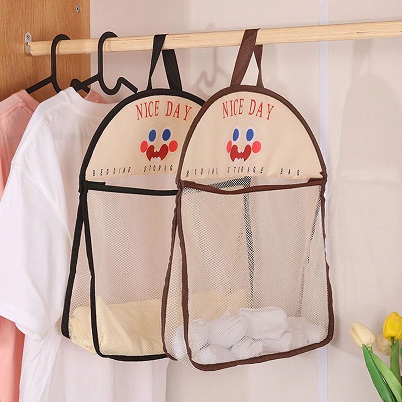 Cestino appeso per cartoni animati borsa a rete carina portaoggetti per bagno portaoggetti per calzini intimo per bambini borsa a rete per giocattoli