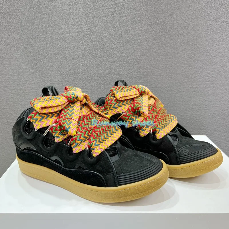 أحذية منصة الترفيه الأبيض أربطة الحذاء واسعة تزيين المرأة 43 ياردة المضادة للانزلاق أحذية تدريب الألمانية أحذية رجالية مسطحة #4