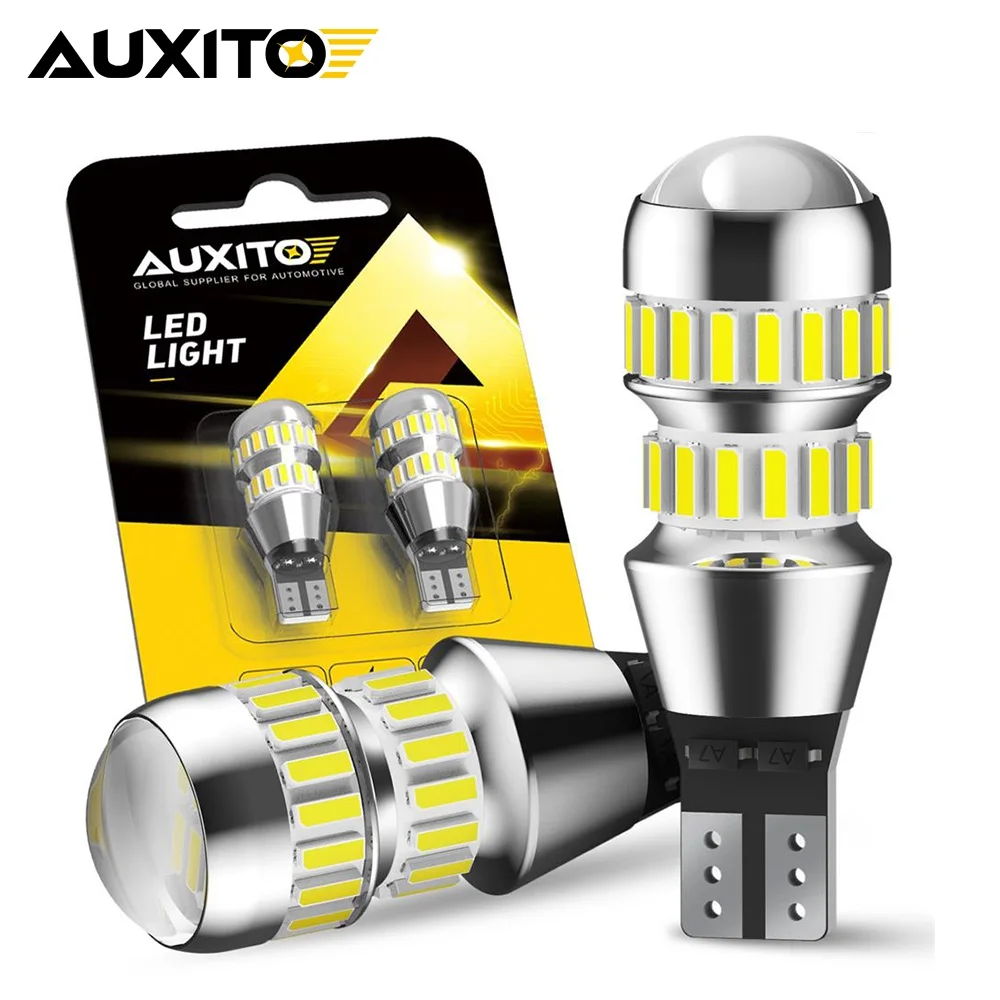 

AUXITO 2Pcs 921 912 T15 LED Reverse Lights Bulb 6000K White T16 Car Backup Parking Light W16W Car Lights 4014SMD Super Bright