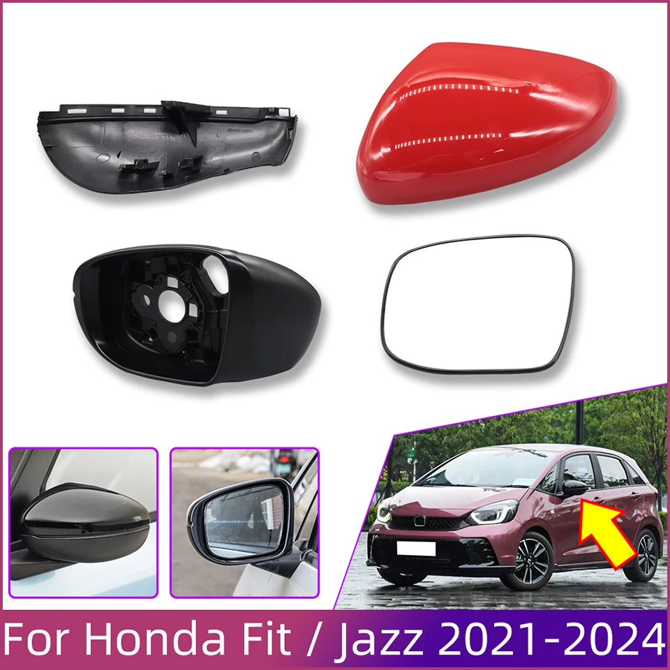 

Car Without Light Rearview Mirror Cover / Lower Cover / Mirror Glass For Honda Fit Jazz 2021 2022 2023 2024 #76253TZAE01