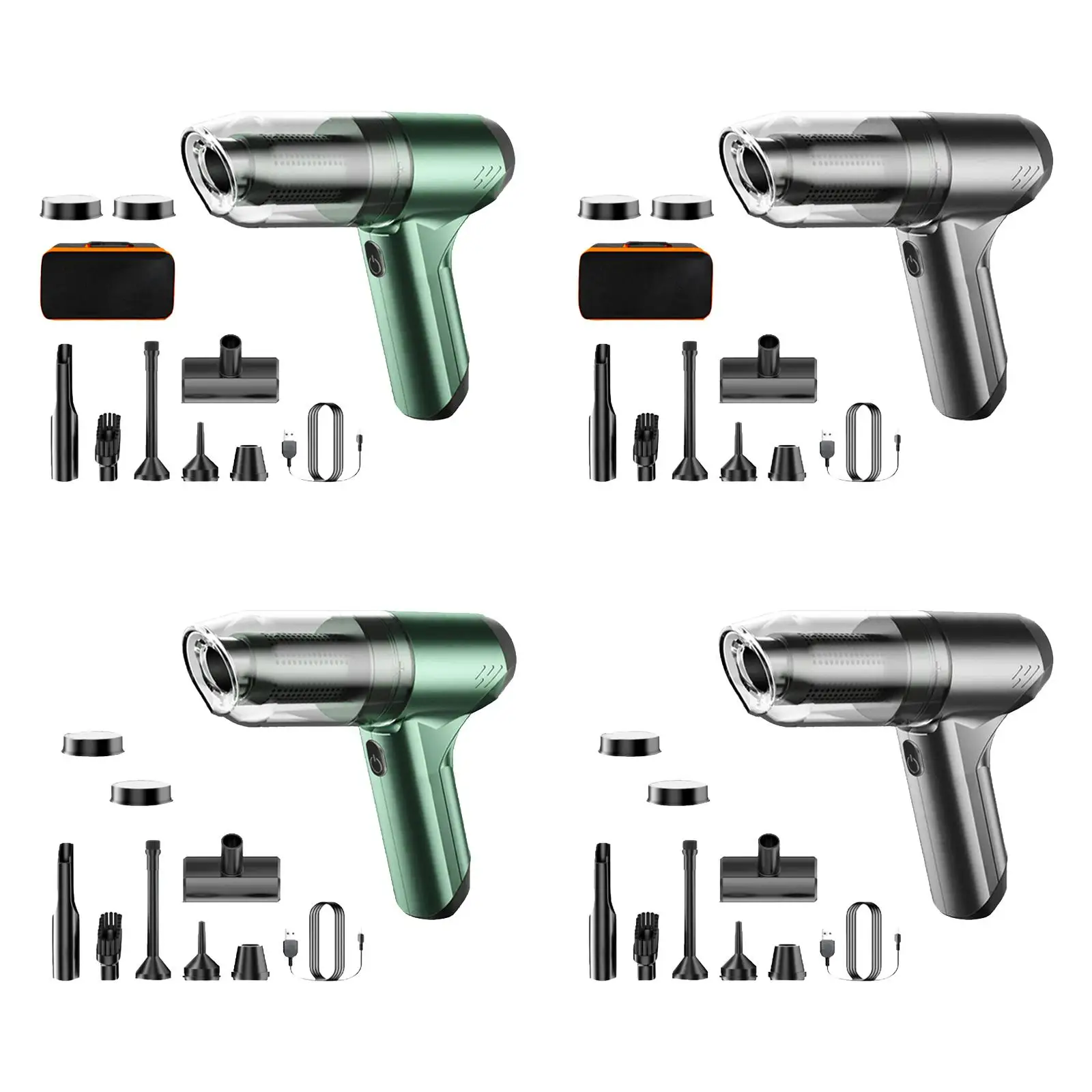 مكنسة كهربائية محمولة لاسلكية، شفط 12000 باسكال، مكنسة كهربائية محمولة باليد مع 500 مل