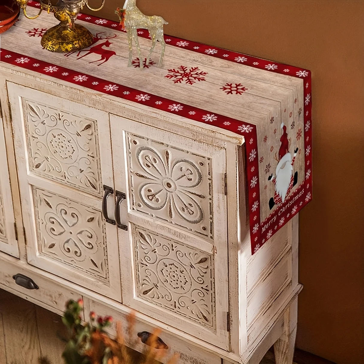 Taplak Meja Bertema Gnome Nata - Linen Table Runner ulasan dan harga