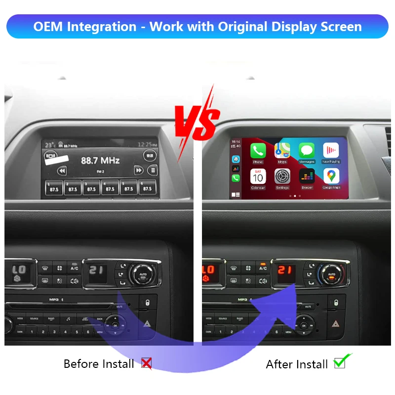 Factory Hot Sale C3 C4L C-Quatre C5 Wireless  CarPlay Multimedia Video Interface Android Auto Decoding Module for 2014 -  2