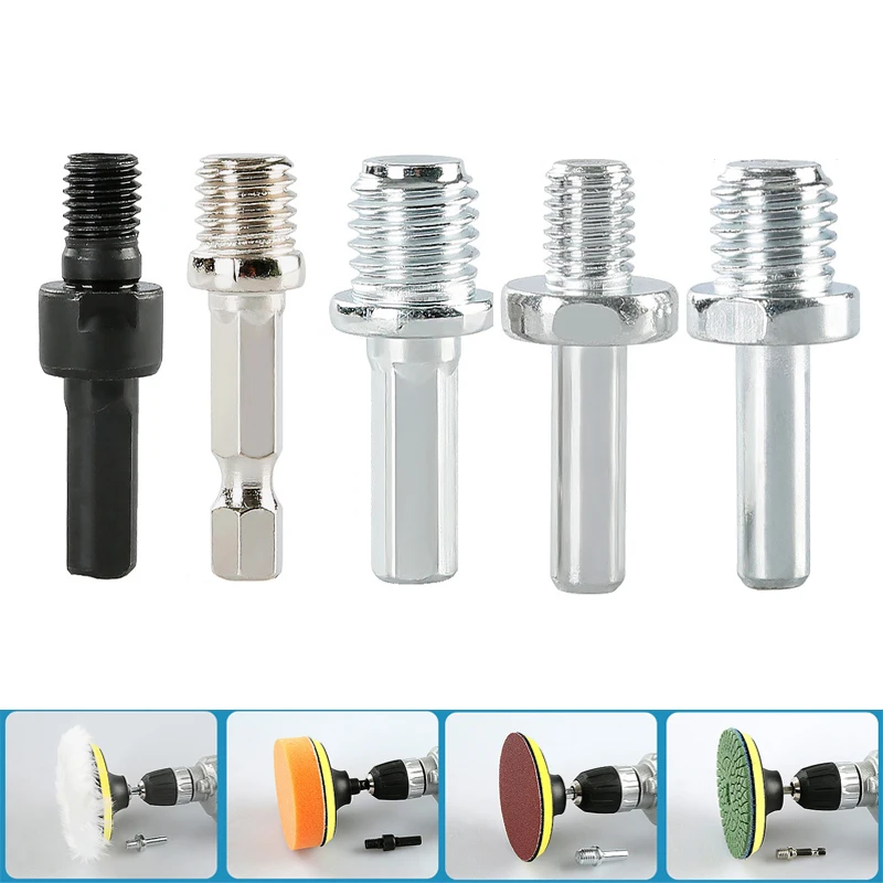 Electric Drill Convert Angle Grinder Connecting Rod Hexagonal Triangular Round Handle Adapter Head M10/M14 Grind Accessories