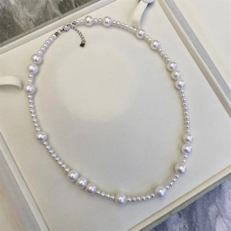 

Ожерелье из натурального пресноводного жемчуга, высококачественное роскошное дизайнерское ожерелье для банкета, свадебного подарка, женский выбор, женские украшения