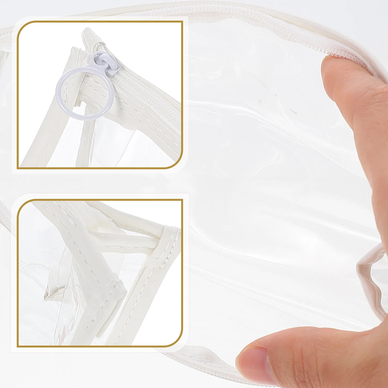 

2 Pcs PVC Pencil Bag Large Capacity Stationery ganizer Pen Storage Bag School Supplies for Students Office Staff