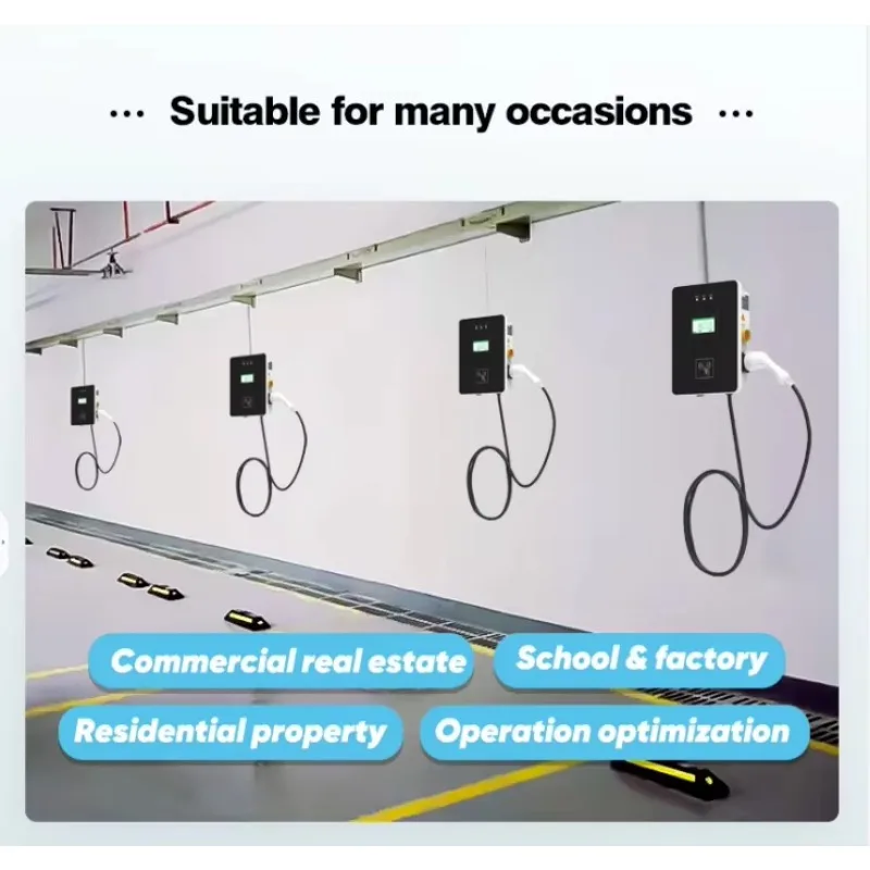 Residential Area AC 22kW Type 2 Wall Mounted Car EV Wall Box Home Charging Station For Electric Vehicle