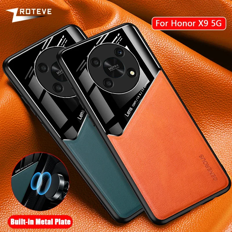 For HonorX9a Case Zroteve PU Leather Soft Frame Hard PC Cover For Huawei Honor X9a X9b X9c HonorX9b HonorX9c 5G Phone Cases