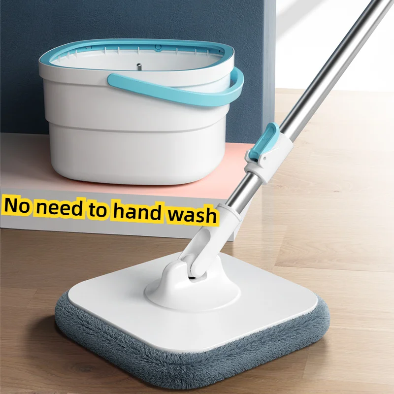 Mops with Bucket Separating Dirty Water From Clean Water 360 Spin No Hand-Washing Squeeze Automatic Dewatering Broom Spin Drying