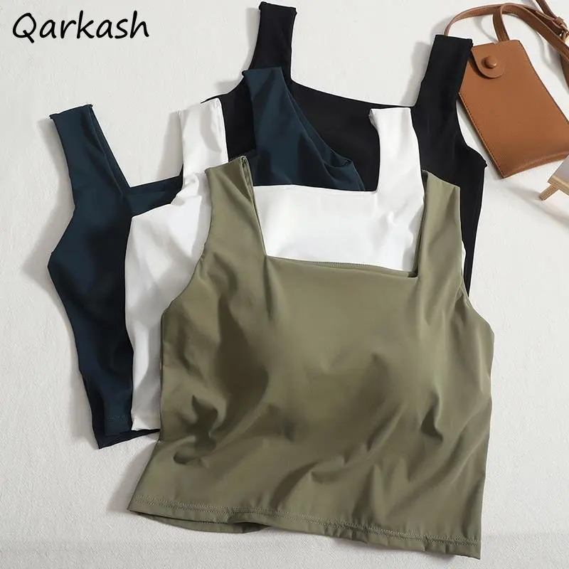 5 Colors Tanks Women Y2k Crop Tops Safari Style Fashion Summer Backless All-match Streetwear Casual Basic Teens Breathable Soft