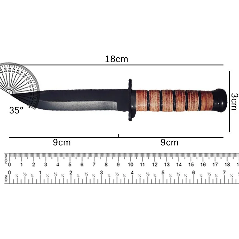 Outdoor portable stainless steel straight pointed high hardness small knife hand forging outdoor wilderness survival fruit knife