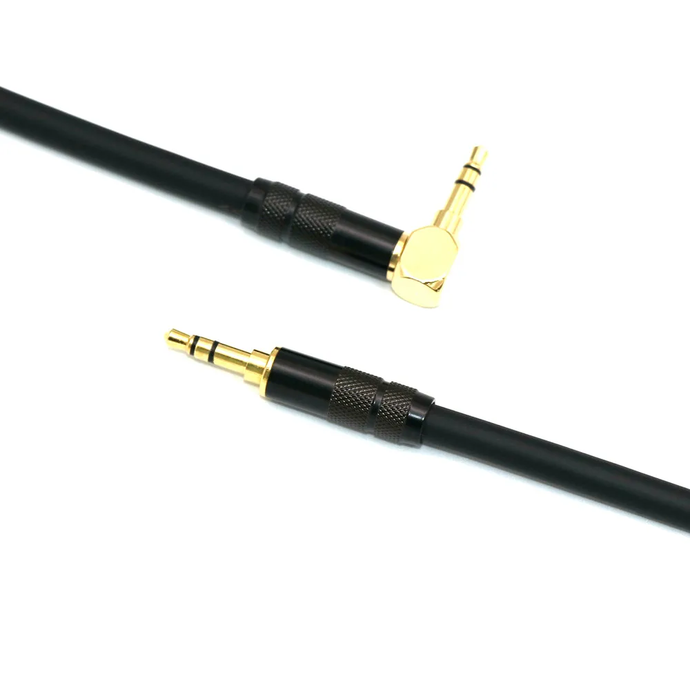 Przewód AUX HiFi 3.5mm głośnik Audio kabel prosty TRS do 90 stopni TRS Jack do gitary pozłacany pomocniczy kabel do słuchawek samochodowy