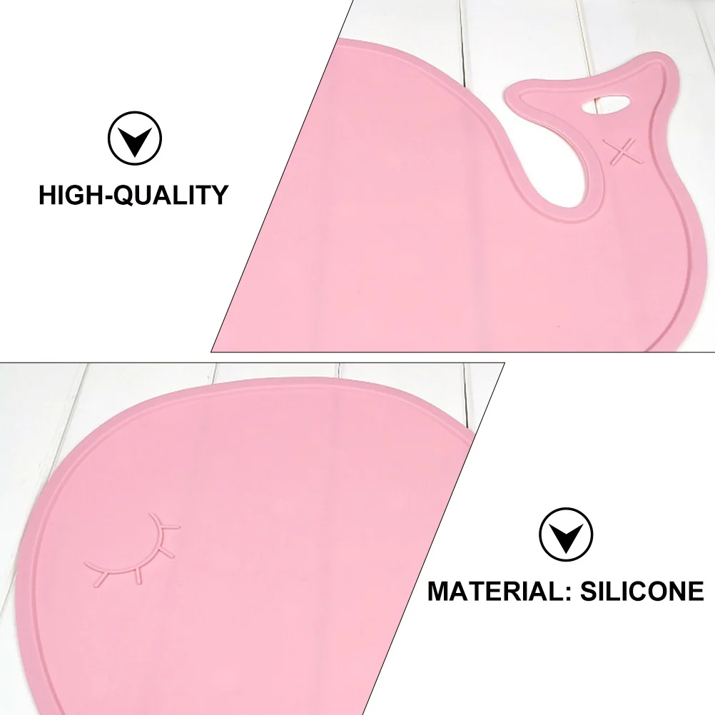

1Pcs Silicone Placemat Whale Shape Cartoon Non Slip Waterproof Child Dining Mat Foldable Reusable Portable Table Mat for Kids