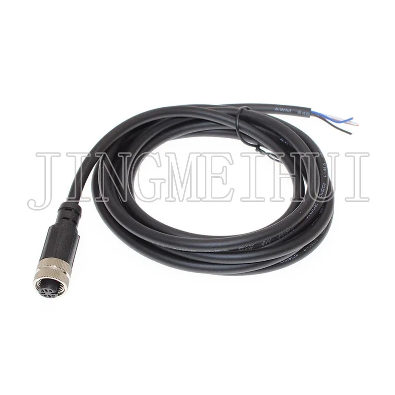 M12 2P 3P 4P 5P 6P 8P 12Pin Waterproof IP67 Aviation Male Female Plug With Cable Threaded Connector For Data And Telecom Systems