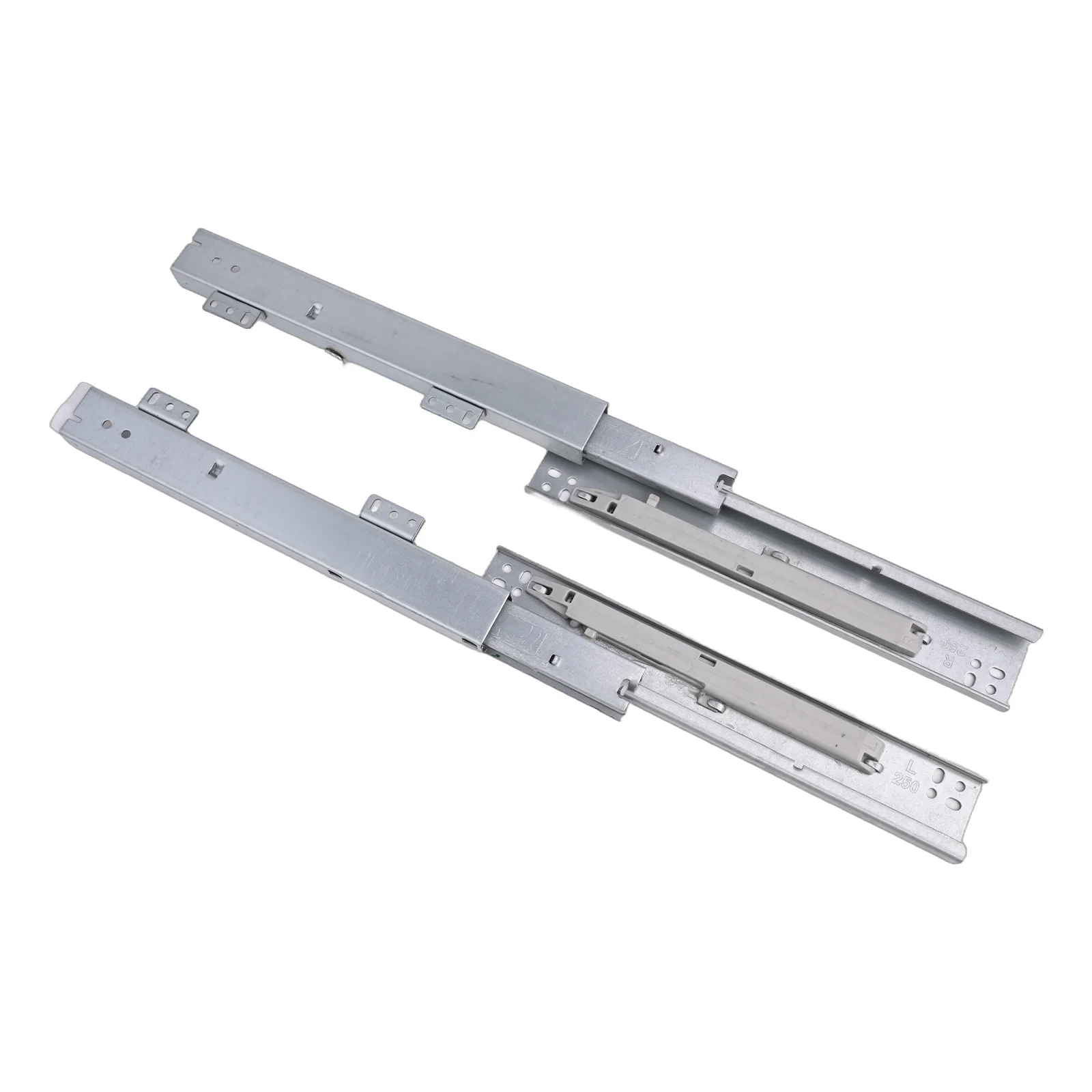 Slide Rail Underfloor Guides Floor Mounted Soft-close For Cabinet  Drawer Furniture Cabinet Damping Buffer Slide Rail