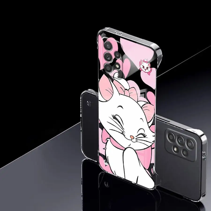 Disney Marie Cat Phone Case for Galaxy A13 A14 A15 A52  4G 5G A23 A51 A24 4G A33 A34 A52s A53 A54 A55 5G