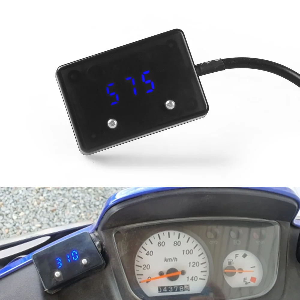 Indicatore temperatura scarico auto con sensore Mini display digitale a LED DC12V Misuratore temperatura gas di scarico quadrato EGT EXT LC 102410