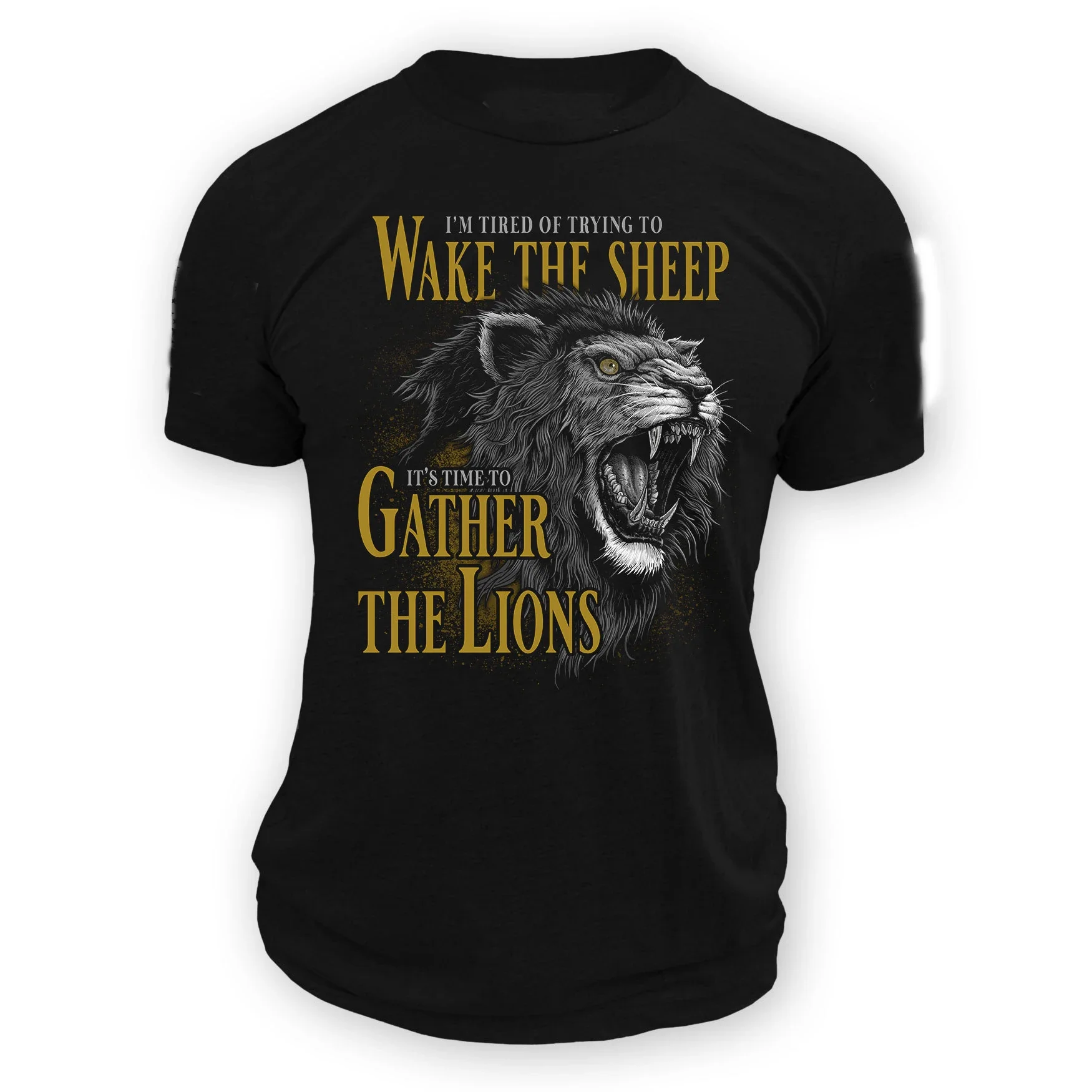 Wake The Sheep Gather The Lions T-Shirt. Summer Cotton Short Sleeve O-Neck Mens T Shirt New S-3XL