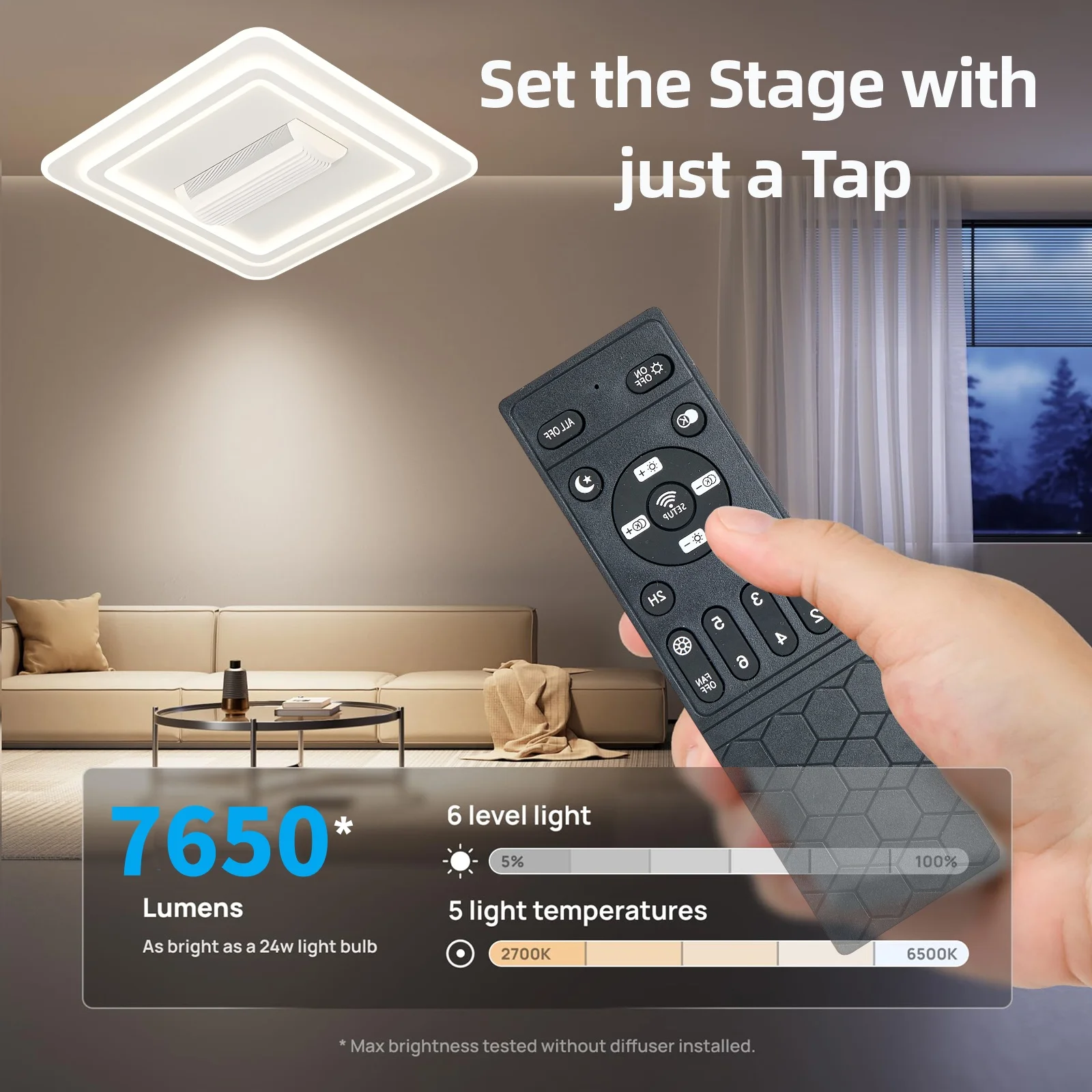 IRALAN Smart LED Invisible Bladeless Ceiling Fan Chandelier Living Room Bedroom Children's Room Decoration Bladeless Fan Lamp