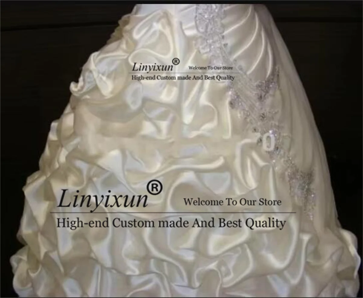 Best Selling Wedding Dresses With Rhinestones Sweetheart Blush Train Ruffled Pleat Lace Up Sexy Bridal Dress Customized