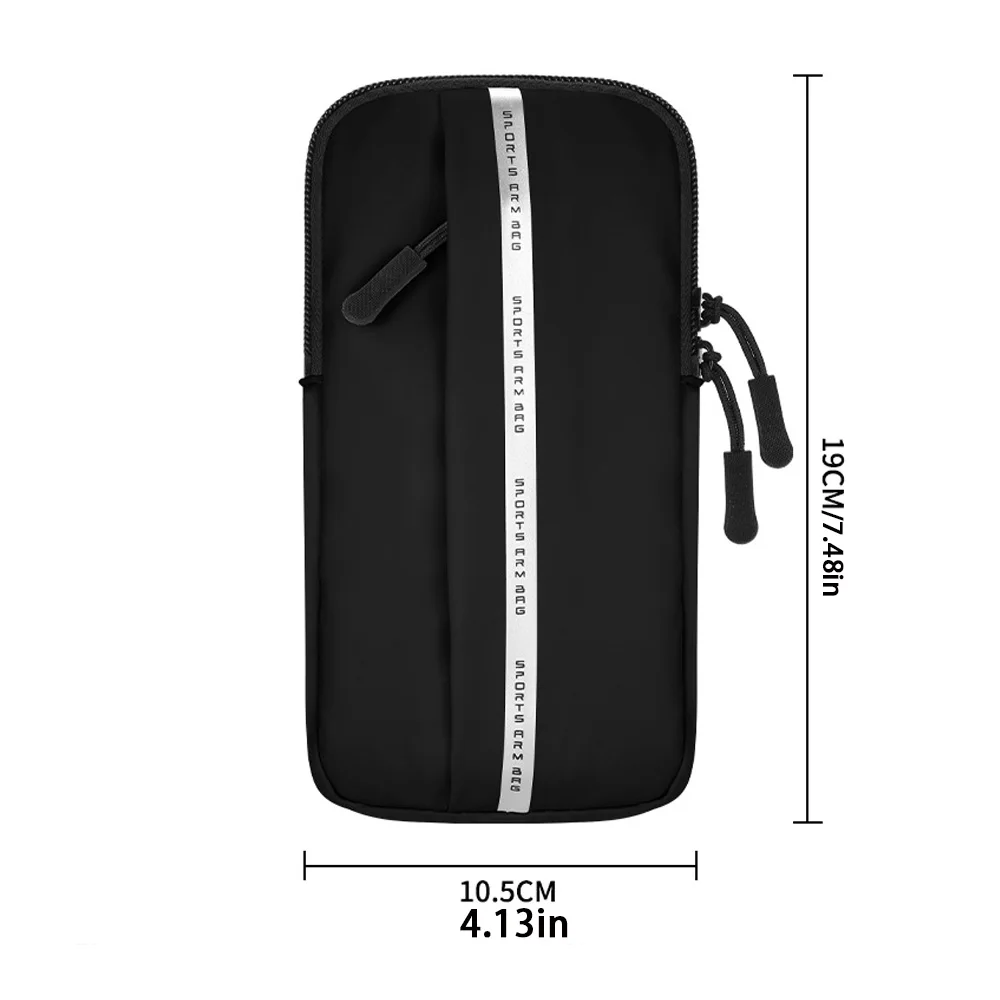 حقيبة ذراع للهاتف للجري بطبقة مزدوجة، حقيبة معصم خفيفة الوزن للرياضات واللياقة البدنية للرجال والنساء، حقيبة ذراع، حقيبة هاتف A-DH