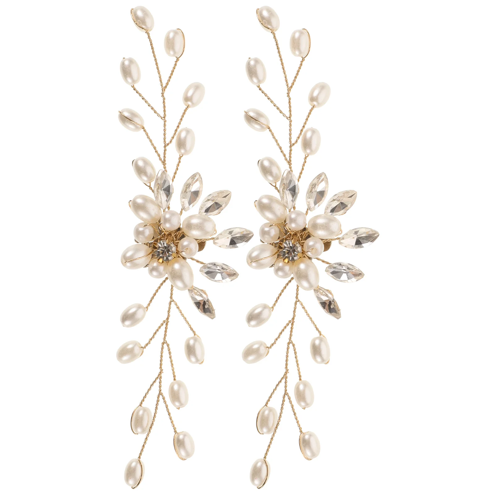

2pcs Pearl Flowers Flower For Women Dress Shoes Wedding Clip Rhinestone Clips Decorative Shoe Clips Shoe Jewelry Buckle