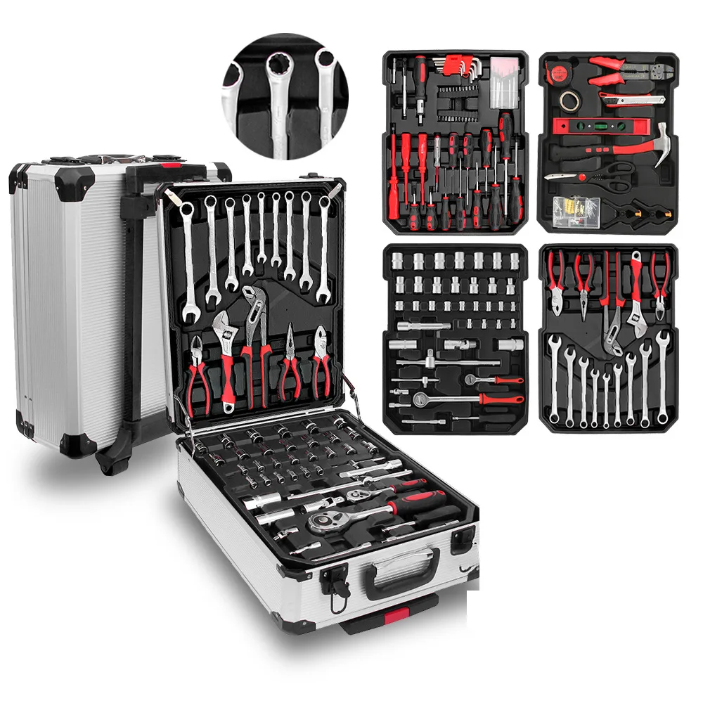 187PCS Toolbox Hardware tool Hand Tools Ratchet Socket Wrench Spanner Set Mechanic Screwdriver Tool Set