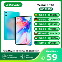 Teclast P30 Android 14 Tablet, 10.1 Inches, Maximum 12 Gb Ram, 128Gb Rom, 1280X800 Ips, Unisoc T606, 8 Cores, 6000 Mah