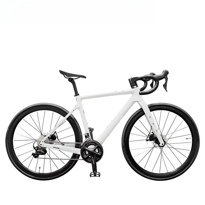 ألياف الكربون الحصى الدراجة 700C كامل المخفية كابل توجيه مكبح قرصي مجموعة 105 R7000 2*11 سرعة دورة الطريق الحصى دراجة