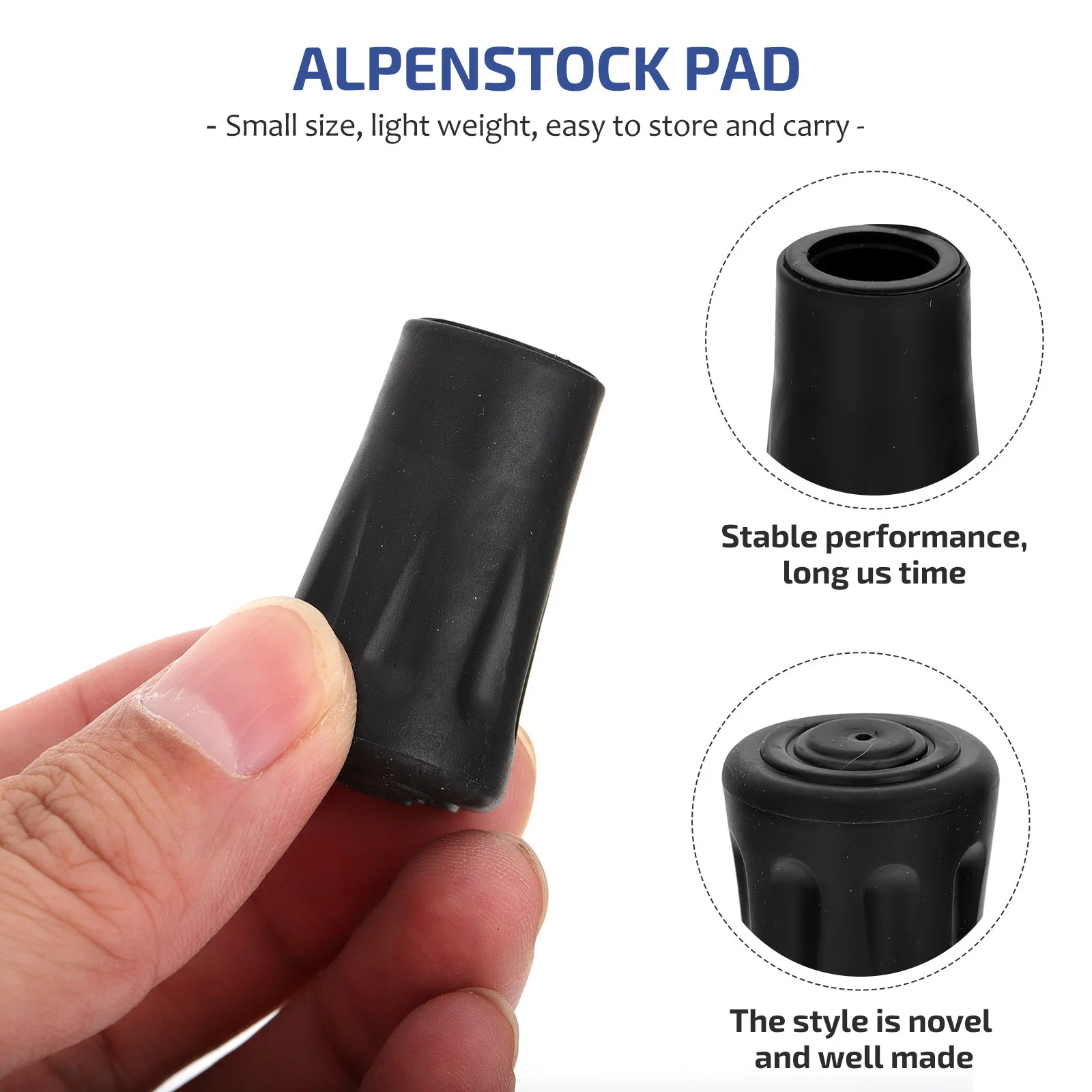 

10 Pcs Anti Tips Durable Rubber Covers Trekking Poles Hiking Accessories Non Slip Protectors For Camping Hiking