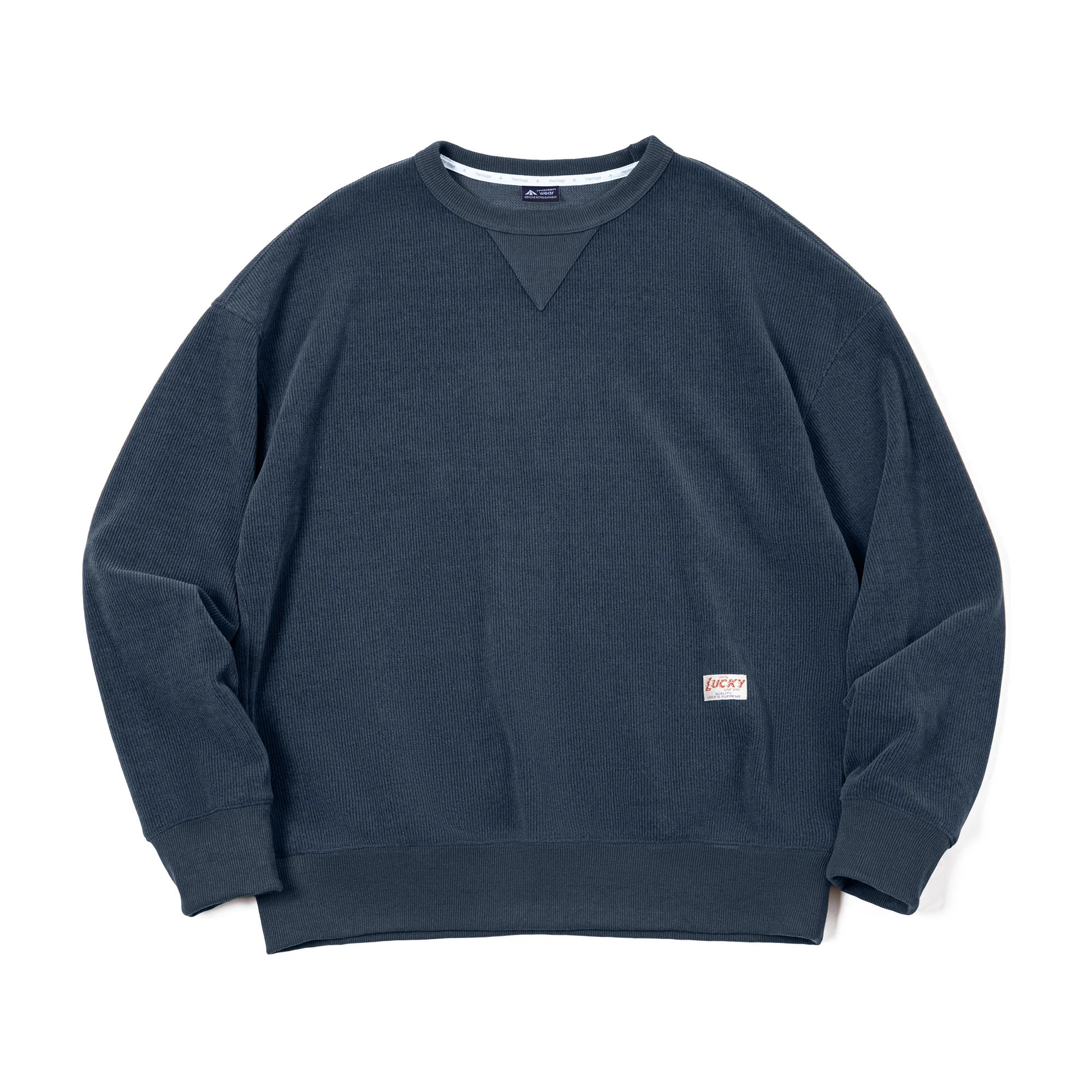 Maden Vintage Chenille Pullovers for Women Round Collar Long-Sleeve Sweatshirt Solid Color Loose Pullover Unisex Tops