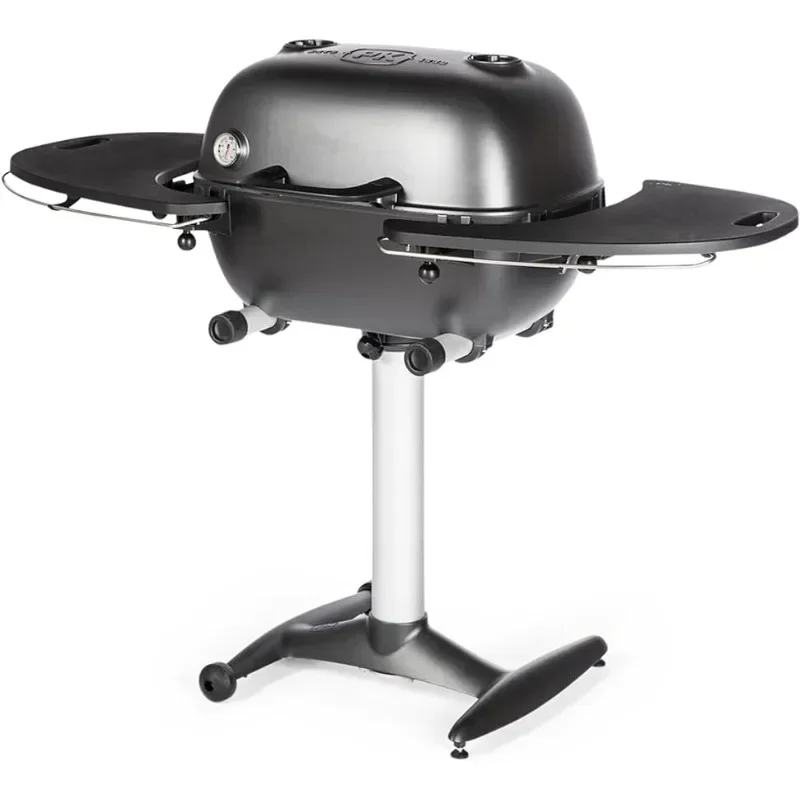 Charcoal BBQ Combination Cast Aluminium Portable Outdoor Barbecue Smoker for Camping, Tailgating
