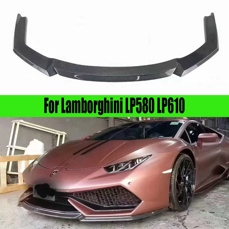 Para Lamborghini Huracán LP580 LP610, Labio Delantero de Fibra de Carbono, Labio de Parachoques Delantero, Difusor Delantero, Spoiler Delantero, Piezas de Automóvil