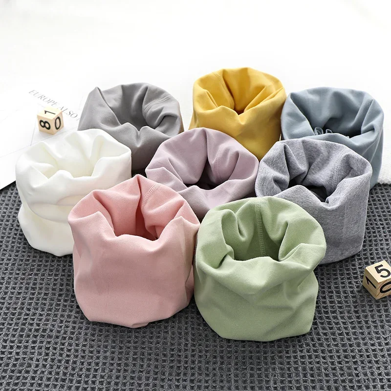 Autumn Spring New Cotton Baby Scarf Children Snood Cartoon Kids Scarfs Boys Girls Neck Ring Scarves Collar Warm Neckerchief