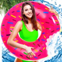 Inflatable Beach Donut Pink Wheel