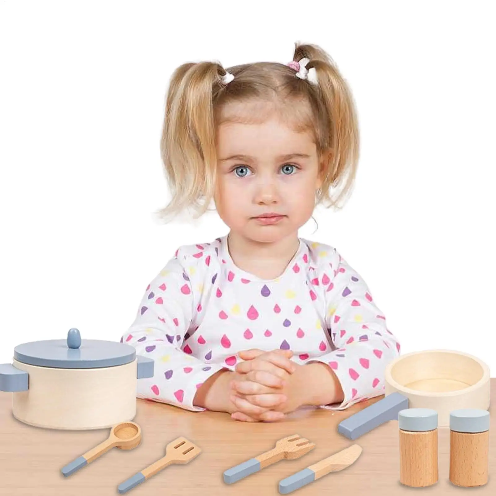 Wooden Children's Simulation Kitchen Toys Early Education Educational Toys Simulation Pots And Pans Food Role-play Chef
