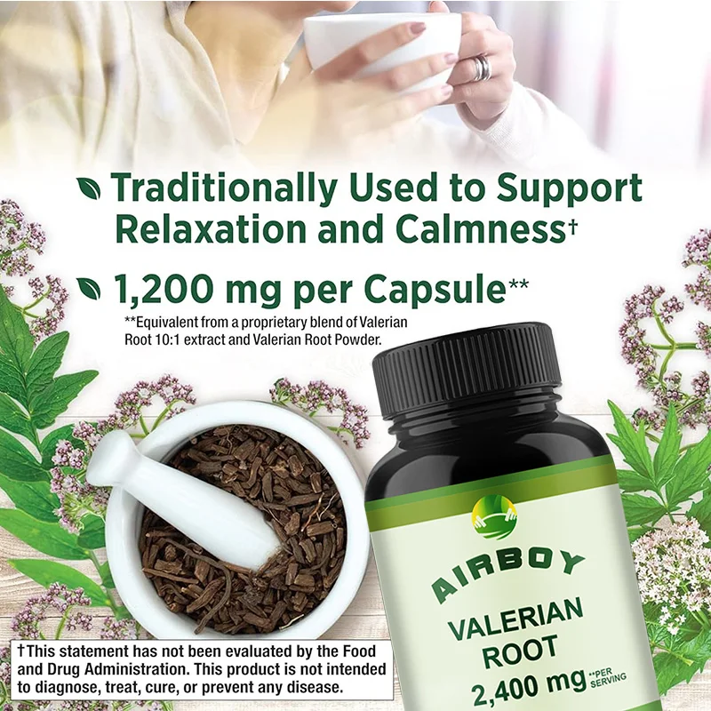 Valerian Root Capsules - Sleep Aid, Improve Sleep Quality, Relieve Stress, and Improve Mood