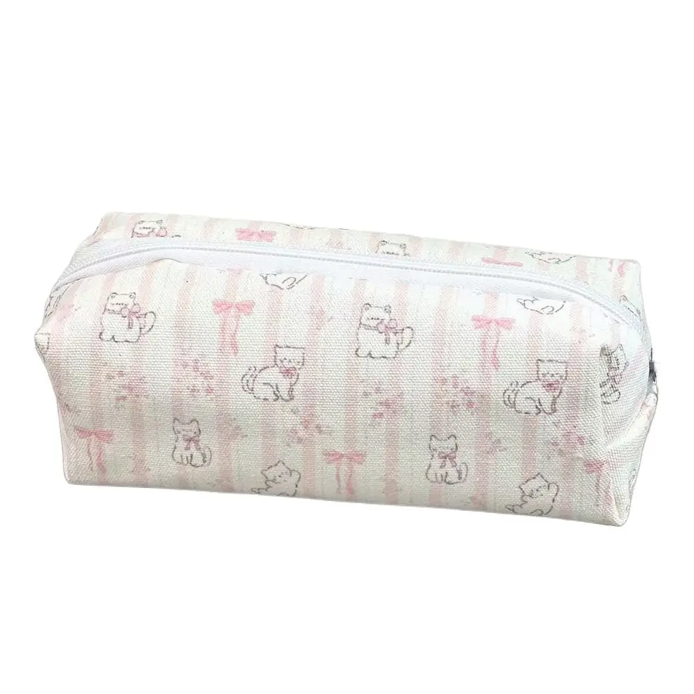 High Quality Bow Cat Pen Bag Large Capacity Multifunctional Stationery Bag Stationery Organizer for Students