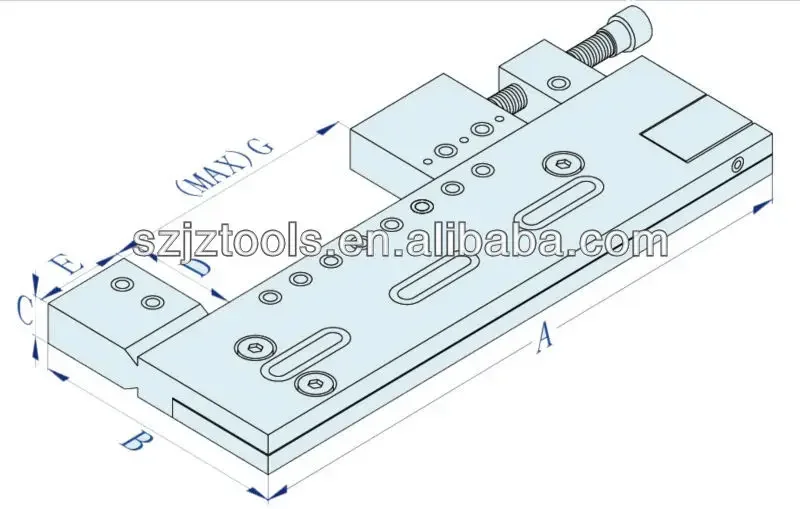 A-ONE VISE DE BANCO DE AÇO INOXIDÁVEL EDM DE CABO DE 3 eixos 3A- 210016