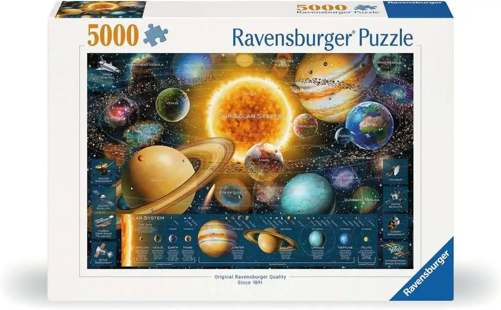 Space Odyssey 5000 Piece Jigsaw Puzzle, Galactic Solar System, Cosmic Data