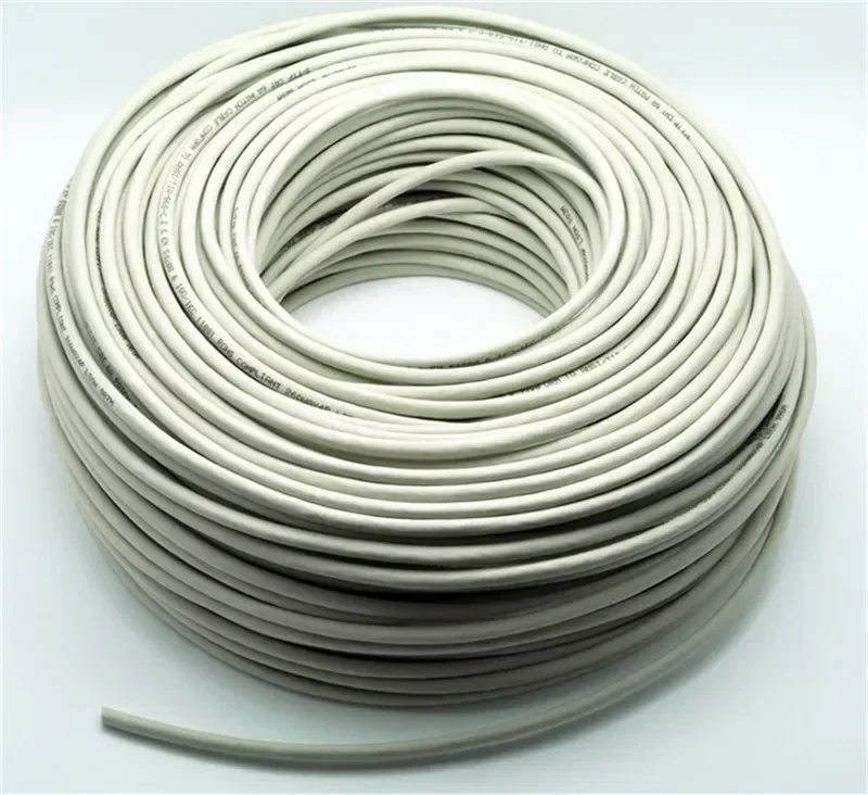 Cat6a Ethernet Lan Cable 26AWG 30M 50M 100M 10M Gray S/FTP Installation Double Shield Solid Copper LSZH Networking Wire