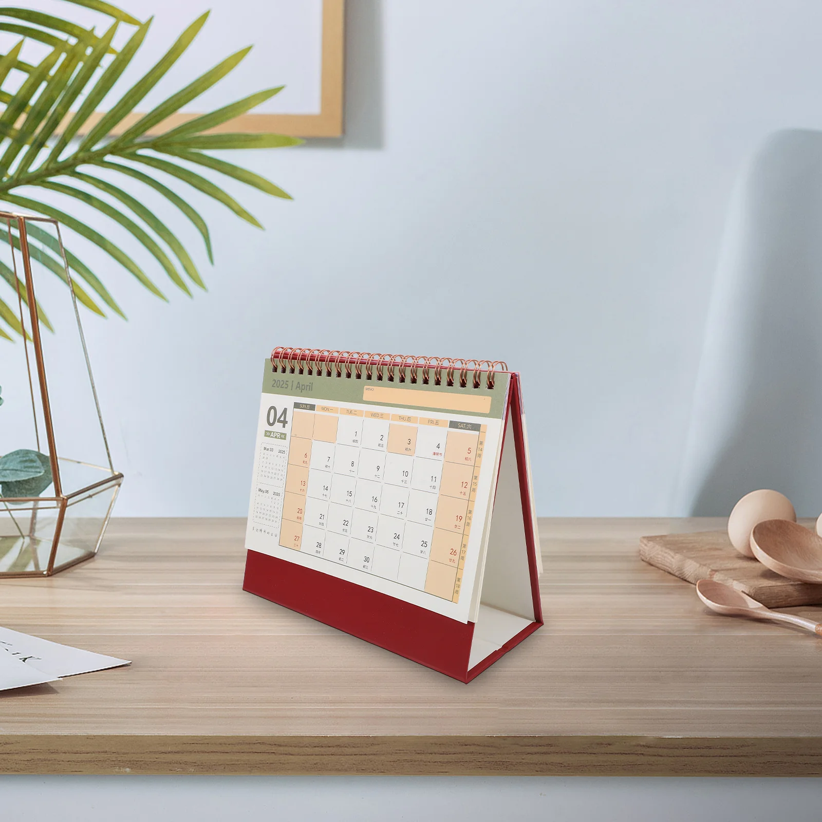 

Gold Stamping Calendar Desk Calenders Standing Decoration Calendars Delicate Small Korean Version Daily for Desktop Supplies